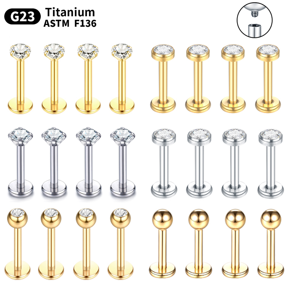 Body Jewelry Lip Ring - 10 pièces G23 titane Labret Piercing