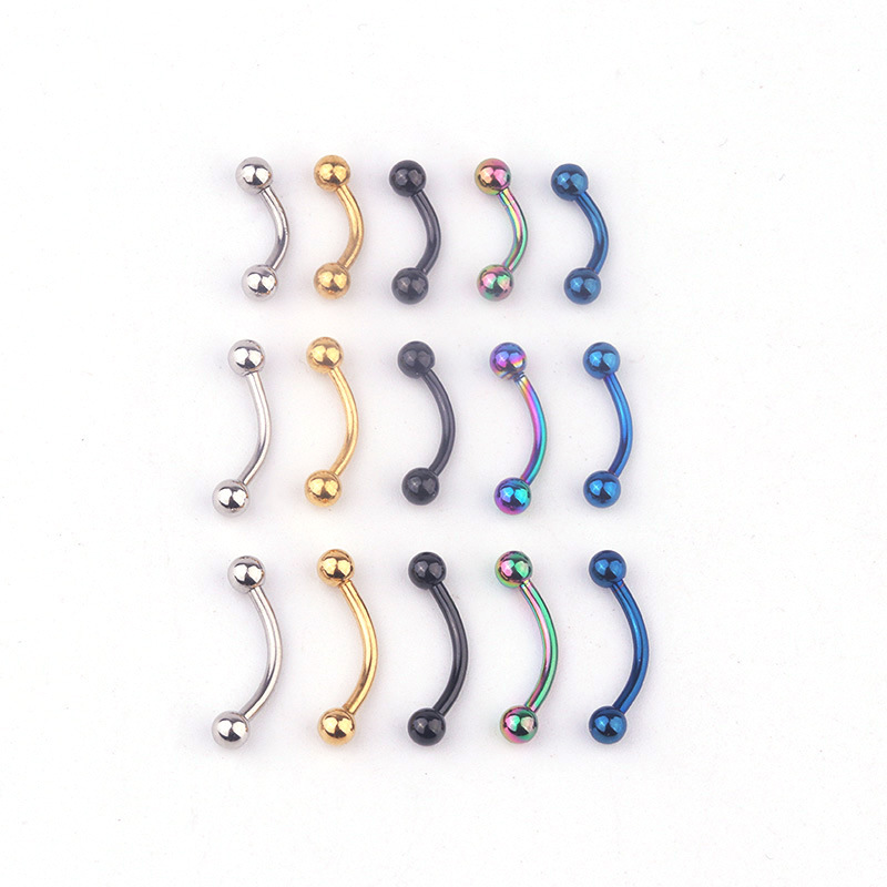 Body Jewelry Ear - Lot de 5 barres courbées en