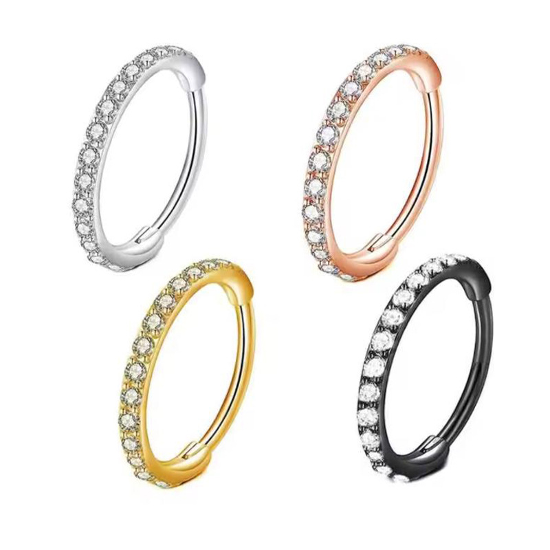Body Jewelry And Earrings - Anneau de nez 16G en acier