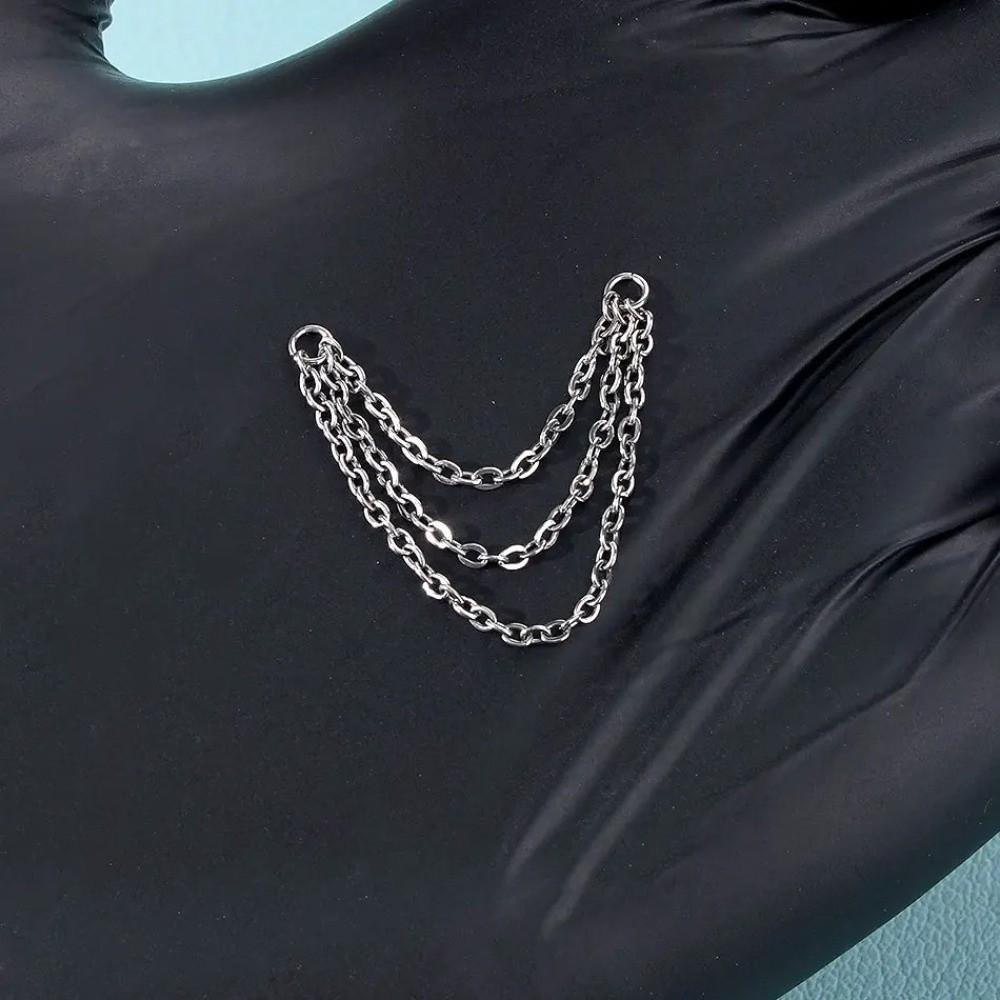 Body Jewelry Ear - Chaîne de nez en titane tendance,
