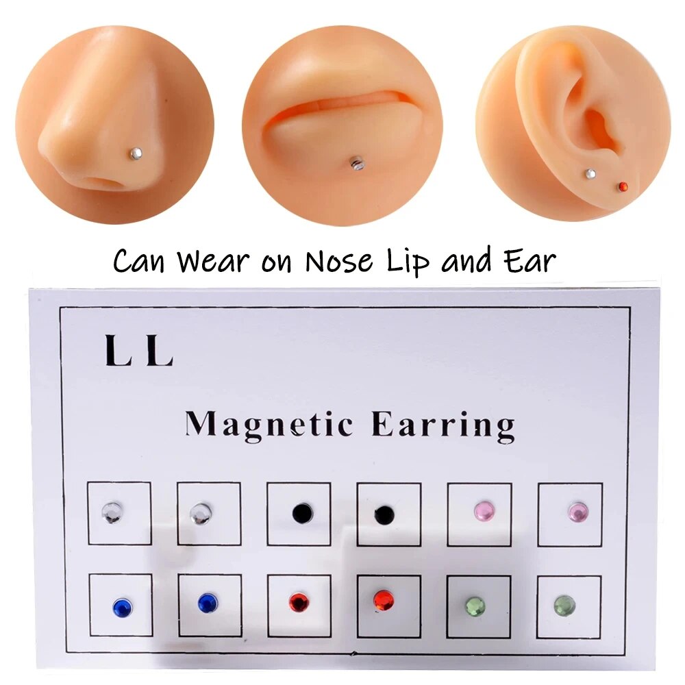 Body Jewelry And Earrings - 12 pièces/carte faux tricheur Non percé