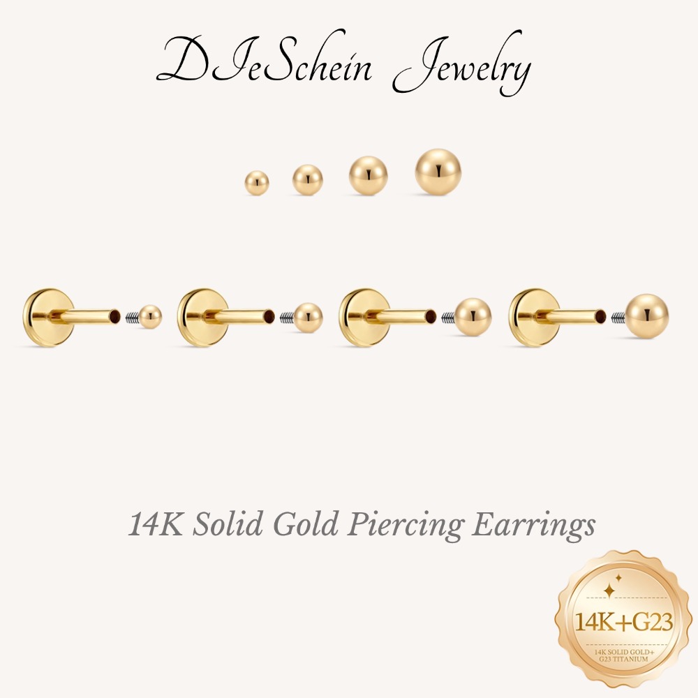 Body Jewelry Ear - DIeSchein Boucles d'oreilles minimalistes en or