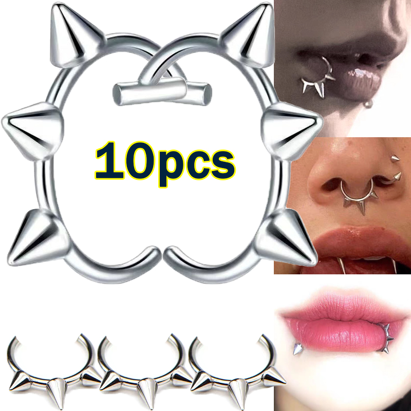 Body Jewelry Lip Ring - Faux rivet en forme de C