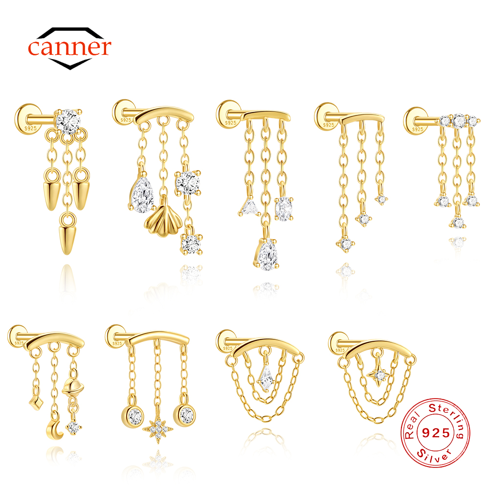 Body Jewelry Ear - CANNER 1PC gland chaîne étoile lune