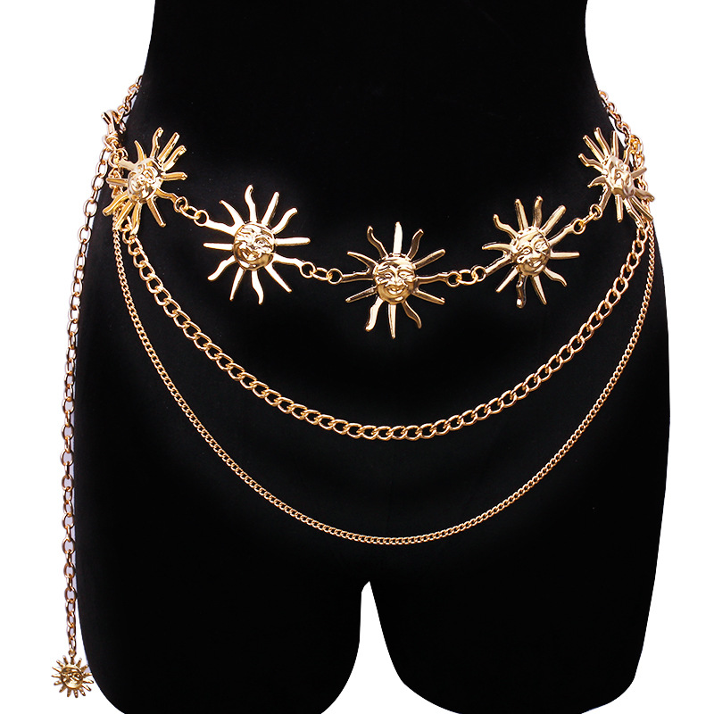 Body Jewelry Beach - Chunky multicouche Punk gothique lune soleil