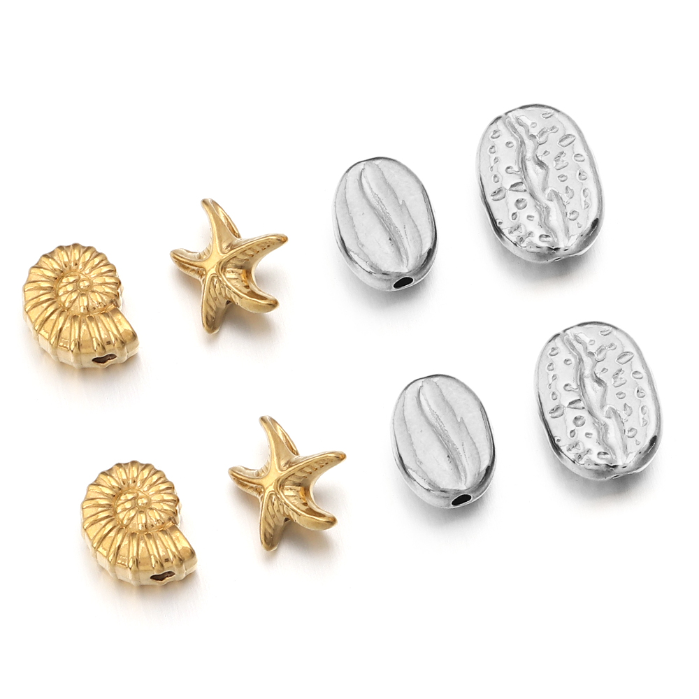 Body Jewelry Beach - Perles d'espacement en acier inoxydable, 5