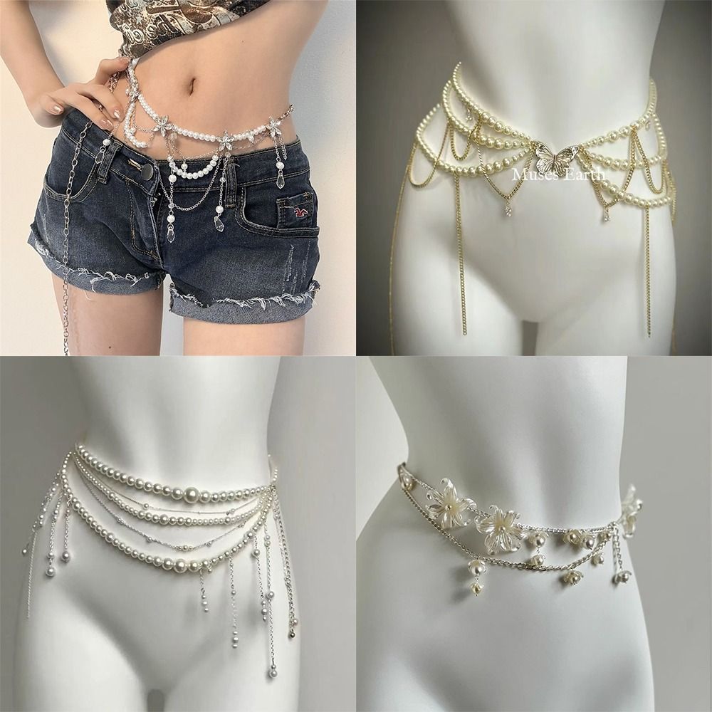 Body Chain Jewelry - Chaînes de taille en perles élégantes