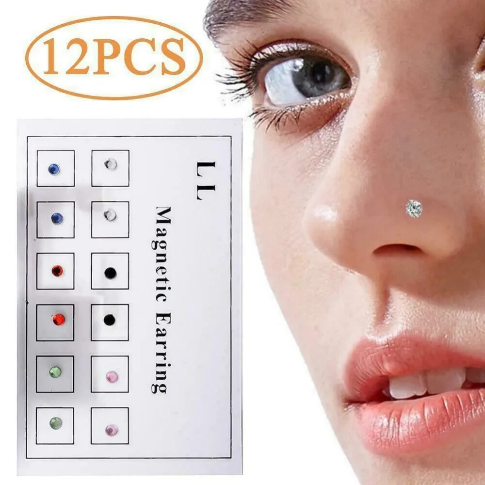 12 pièces/carte faux tricheur  - Body Jewelry And Earrings avis et prix