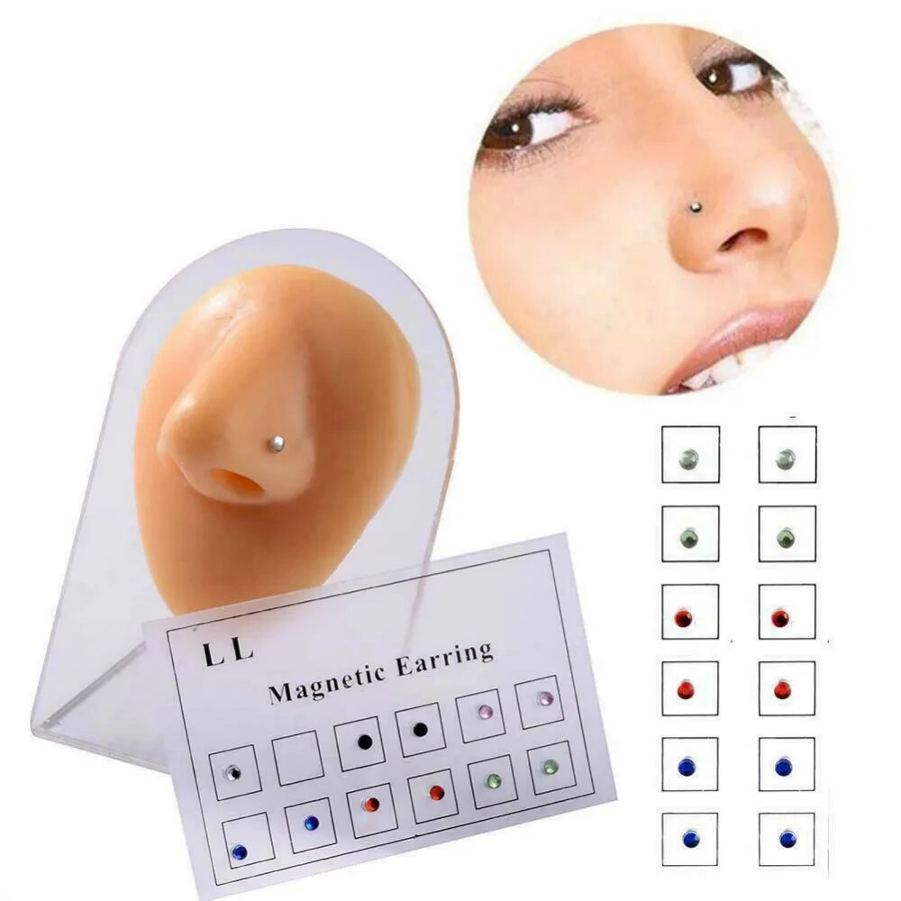 12 pièces/carte faux tricheur  - Body Jewelry And Earrings avis et prix