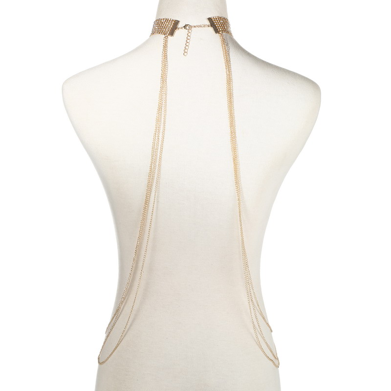 Chaîne de corps couleur or pou - Body Jewelry Outfit avis et prix