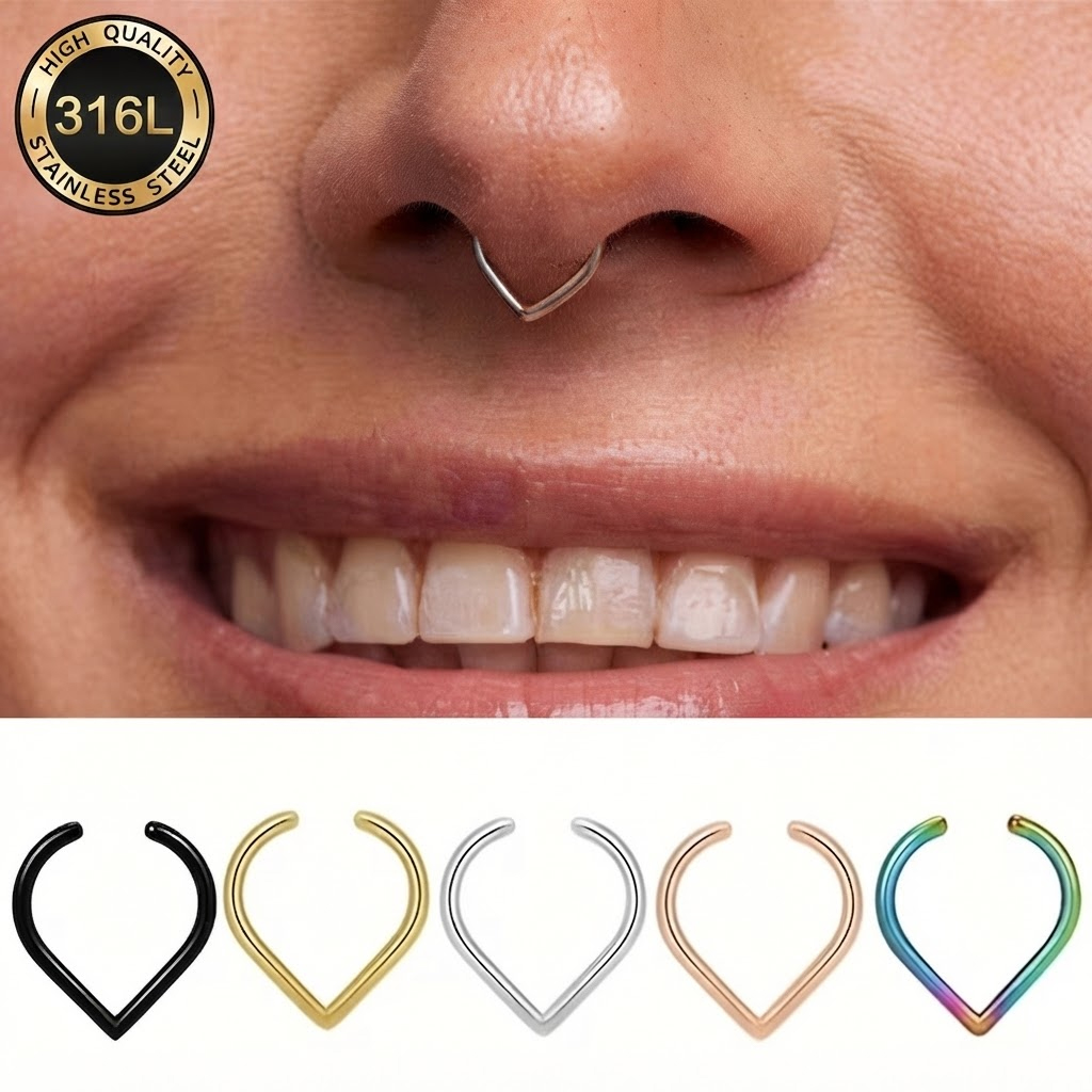 Lot de 5 faux anneaux de nez e - Body Jewelry And Earrings avis et prix