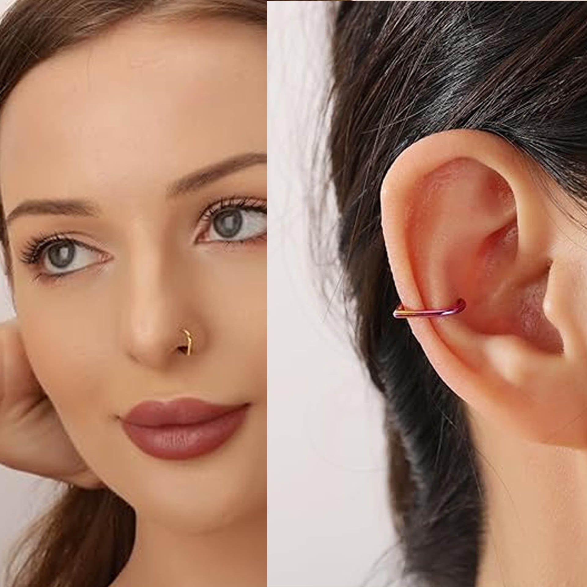 Lot de 5 faux anneaux de nez e - Body Jewelry And Earrings avis et prix
