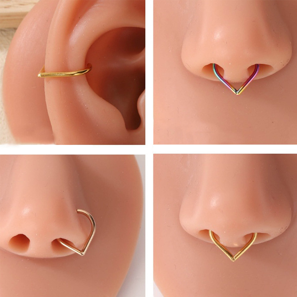 Lot de 5 faux anneaux de nez e - Body Jewelry And Earrings avis et prix