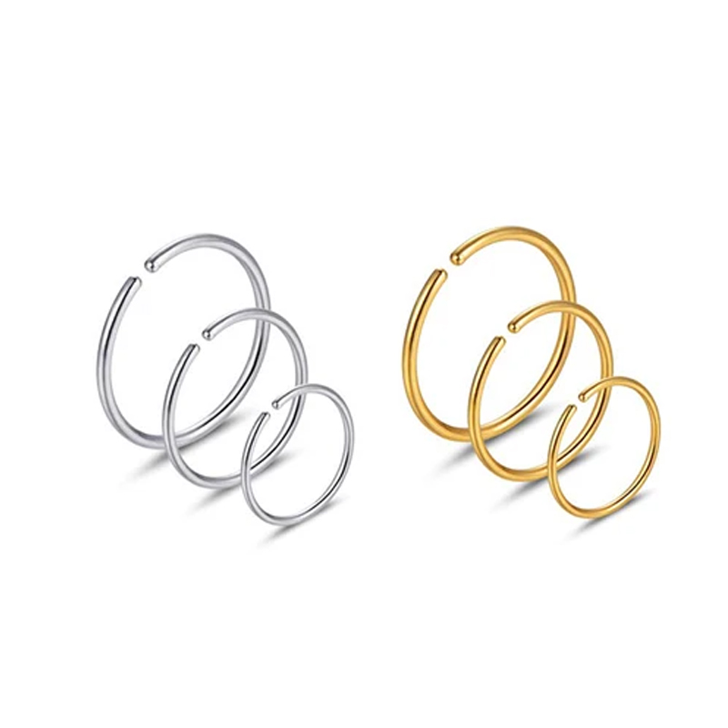 Lot de 6 Anneaux de Nez Hypoal - Body Jewelry And Earrings avis et prix
