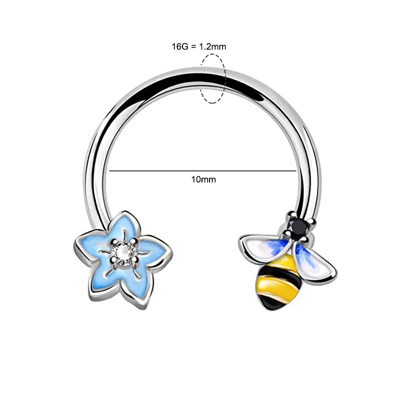 Anneau de septum 16G, bijoux d - Body Jewelry And Earrings avis et prix
