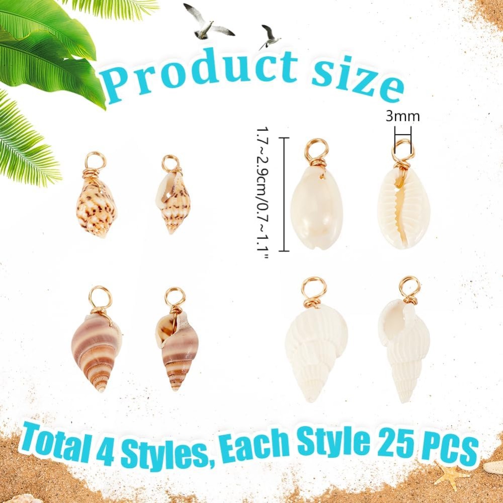 100 pièces 4 Styles coquille n - Body Jewelry Beach avis et prix