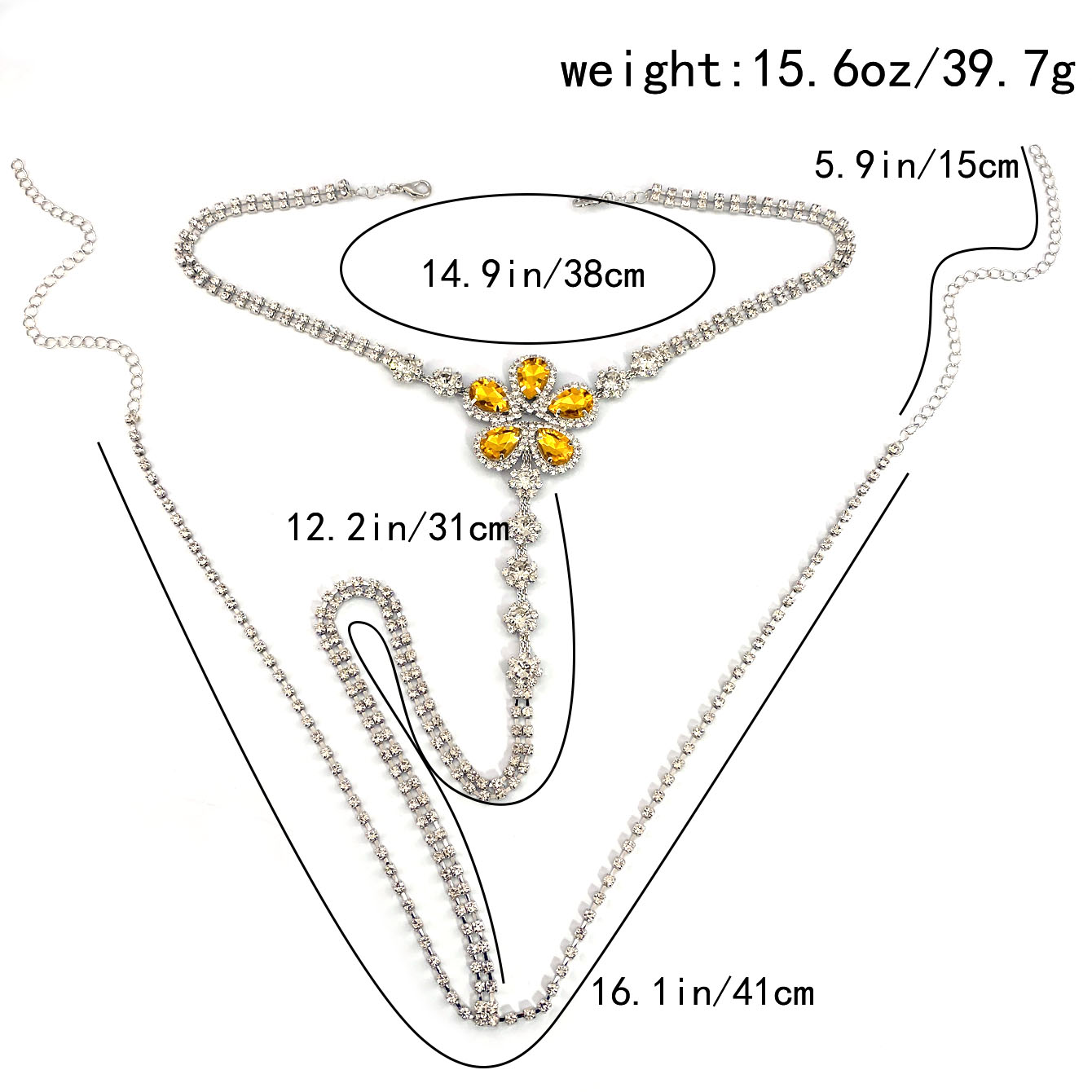 Ensemble string Sexy en strass - Body Chain Jewelry avis et prix